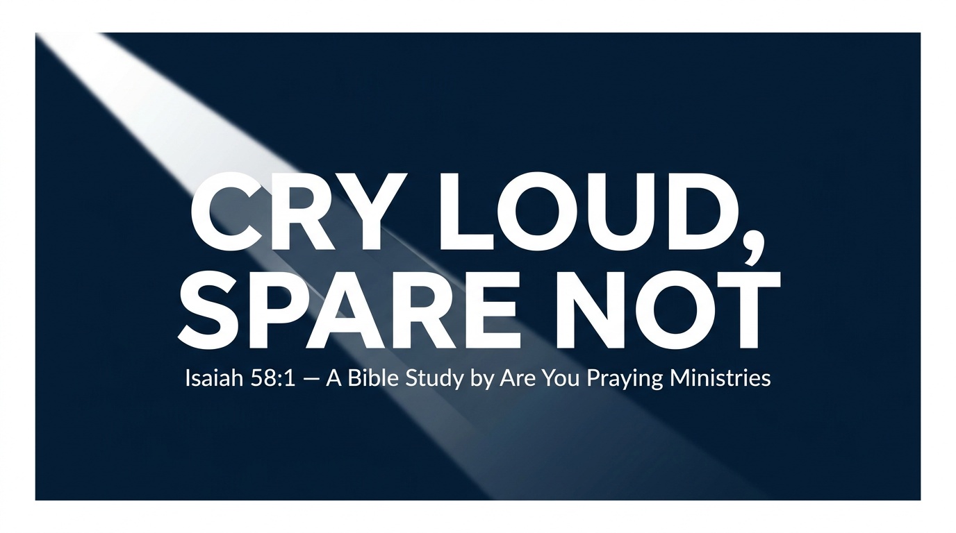 CRY ALOUD, SPARE NOT — A Deep Study in Apostasy, Rejected Knowledge, and the Final Warning to Laodicea